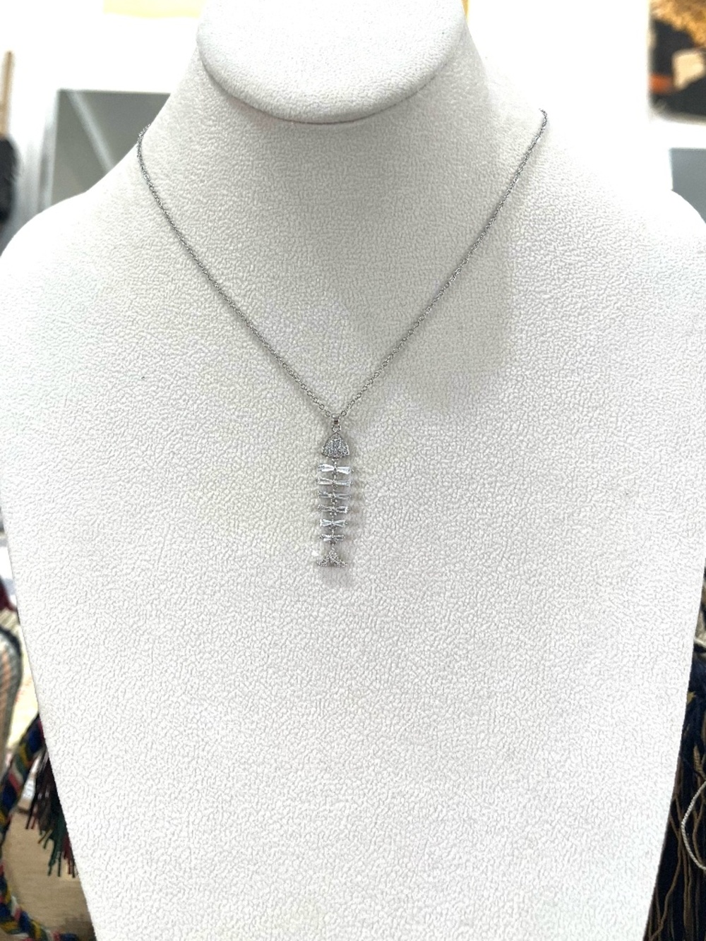 Habaha Paris Fish Skeleton Necklace